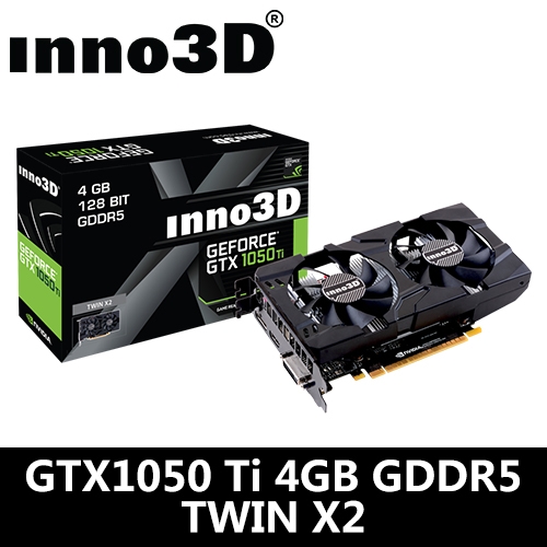 Inno3D GTX1050 Ti 4GB GDDR5 Twin X2/1D1H1DP/1392MHz/128bit