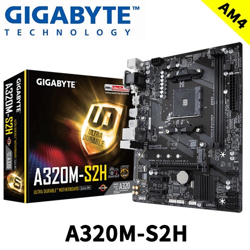 技嘉 A320M-S2H M-ATX/DDR4*2/U3.1/1A1D1H
