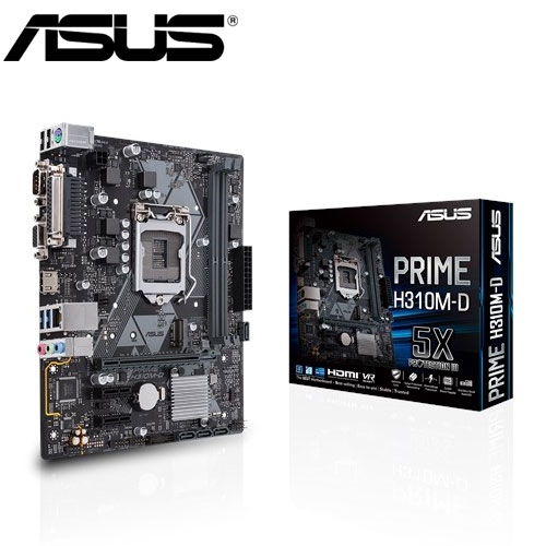 華碩 PRIME H310M-D M-ATX/DDR4*2/USB3.1/M.2/1A1H