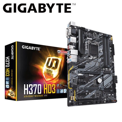 技嘉 H370 HD3 ATX/DDR4*4/M.2/USB3.1/1A1D1H