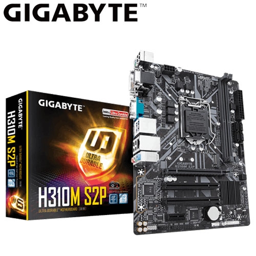 技嘉 H310M S2P M-ATX/DDR4*2/M.2/USB3.1/1A1D1H
