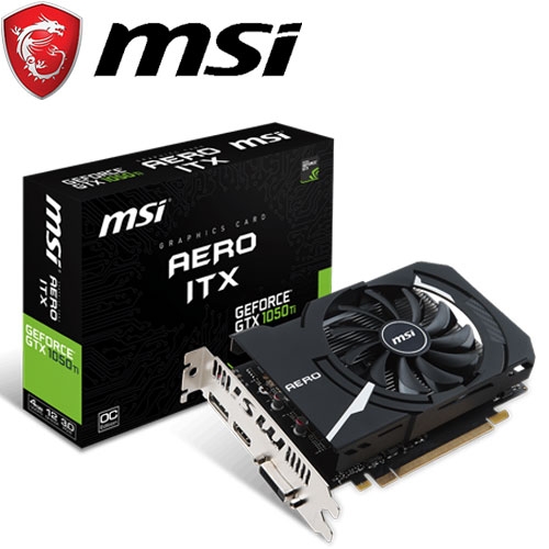 微星 GTX 1050 TI AERO ITX 4G OCV1 1455MHz/4G GDDR5/128bit/1D1H1DP