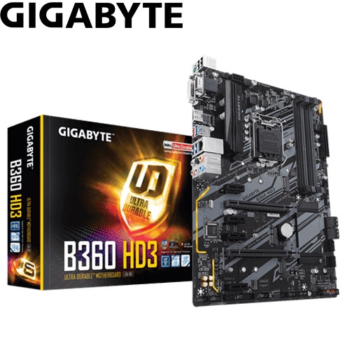技嘉 B360 HD3 ATX/DDR4*4/M.2/USB3.1/1A1D1H