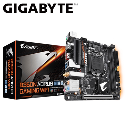 技嘉 B360N AORUS GAMING WIFI ITX/DDR4*2/USB3.1/M.2/1H1DP/BT5