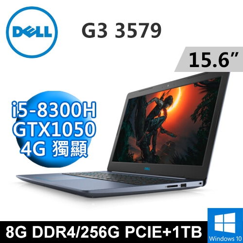 DELL G3-3579-R8248LTW 15.6"(i5-8300H/8G DDR4/256G PCIE+1TB/GTX1050 4G/Win10/FHD)