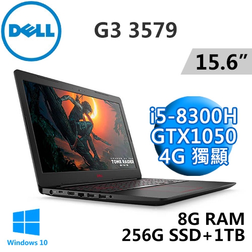 DELL G3-3579-R8148BTW 15.6"(i5-8300H/8G DDR4/256G SSD+1TB/GTX1050 4G/Win10/FHD)
