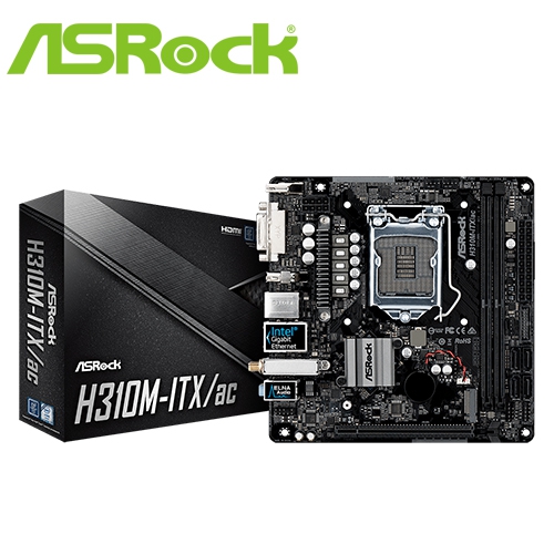 華擎 H310M-ITX/AC 1151/Mini-ITX/DDR4*2/M.2/AC+BT4/1D1H1DP