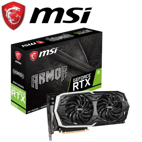 微星 RTX 2070 ARMOR 8G 1620MHz/GDDR6 8G/256bit/1H3DP