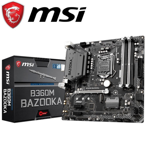 微星B360M BAZOOKA M-ATX/DDR4*4/M.2/USB3.1/1D1H