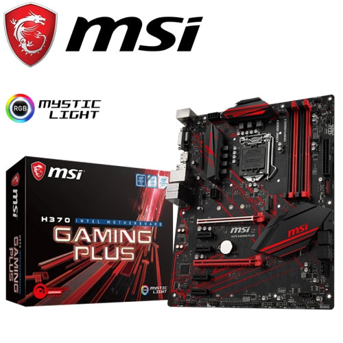 微星H370 GAMING PLUS ATX/DDR4*4/M.2/USB3.1/1D1DP