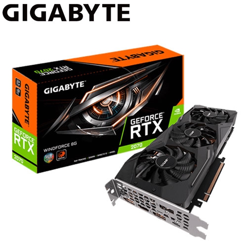 技嘉 N2070WF3-8GC RTX 2070 WINDFORCE 8G 1620MHz/GDDR6/256bit/1H3DP