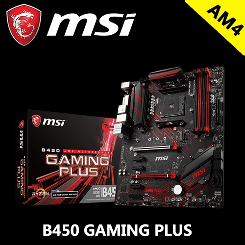 微星 B450 GAMING PLUS ATX/DDR4*4/M.2/USB3.1/1D1H