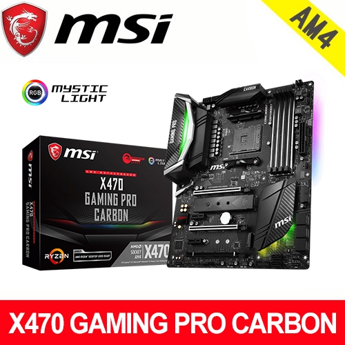 微星 X470 GAMING PRO CARBON ATX/X470/DDR4*4/M.2/USB3.1/1D1H