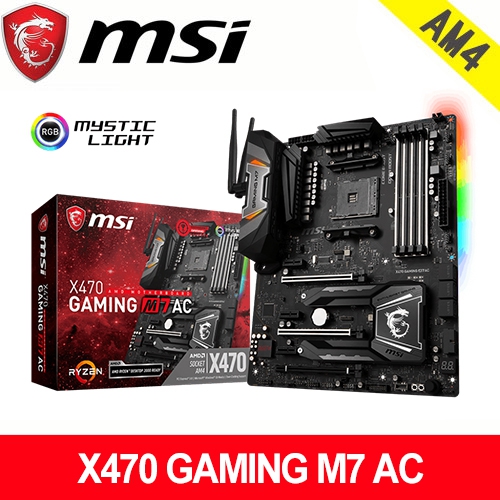 微星 X470 GAMING M7 AC ATX/X470/DDR4*4/M.2/USB3.1/AC