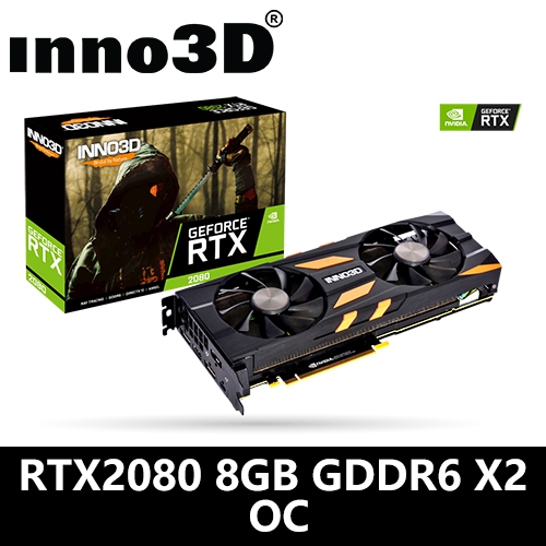 Inno3D RTX2080 8GB GDDR6 X2 OC 1H3DP1USB-C/1755MHz/256bit