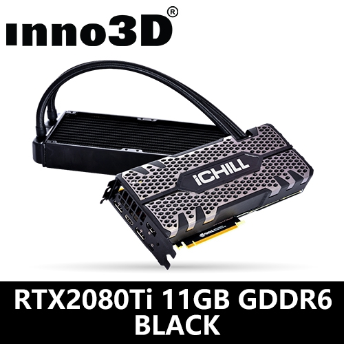 iChill RTX2080Ti 11GB GDDR6 BLACK 1H3DP1USB-C/1695MHz/352bit