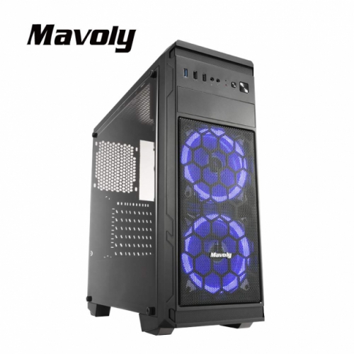 (搭機價)Mavoly 松聖 芭樂 (8862) ATX/M-ATX/蜂巢鐵網面板/黑化/U3