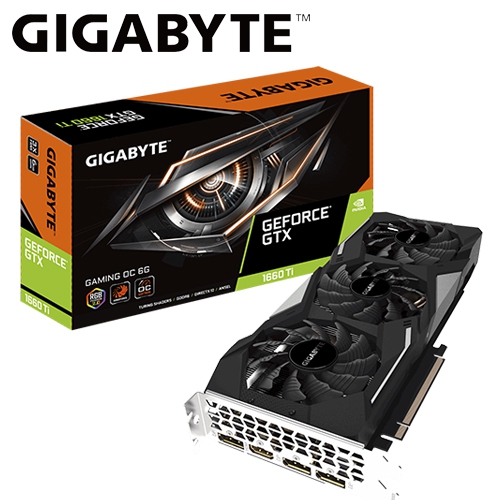 技嘉 N166TGAMING OC-6GD GTX1660Ti GAMING OC 6G 1860MHz/6GB GDDR6/192bit/1H3DP