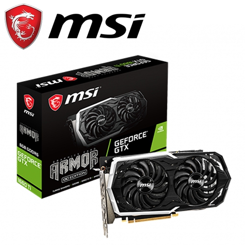 微星 GTX1660Ti ARMOR 6G OC 1860MHz/6GB GDDR6