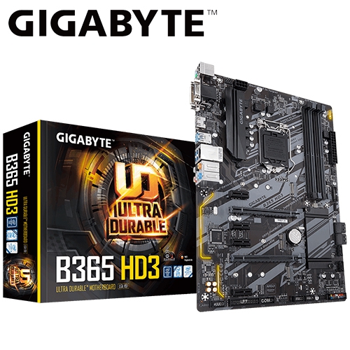技嘉 B365 HD3 ATX/DDR4*4/M.2*2/1A1D1H