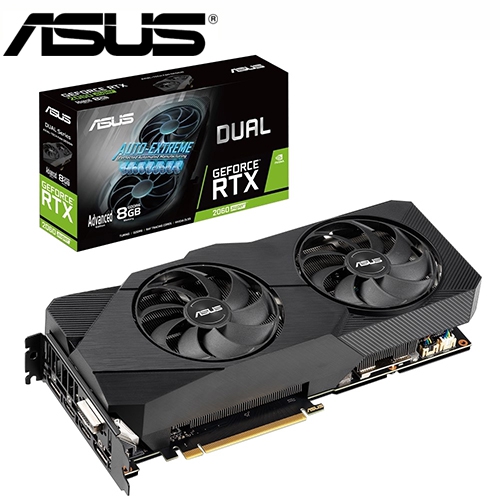 華碩 DUAL-RTX2060S-A8G-EVO 1665MHz/8G GDDR6/256bit/1D2H2DP/26.7cm