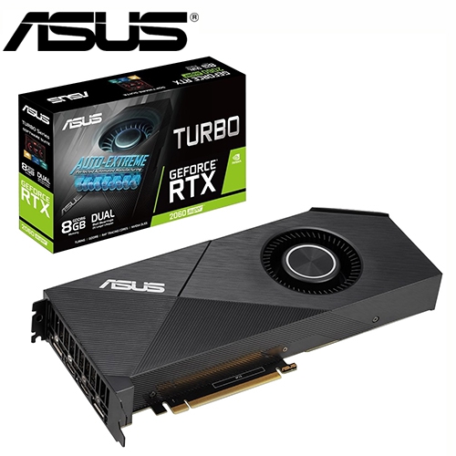 華碩 TURBO-RTX2060S-8G-EVO 1650MHz/8G GDDR6/256bit/2H2DP/26.8cm