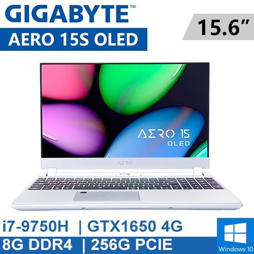 技嘉 AERO 15S OLED NA-7TW5020SH 15.6"(i7-9750H/8G DDR4/256G PCIE/GTX1650 4G/WIN10)
