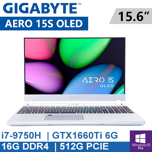 技嘉 AERO 15S OLED SA-7TW5130SP 15.6"(i7-9750H/16G DDR4/512G PCIE/GTX1660Ti 6G/WIN10 PRO)