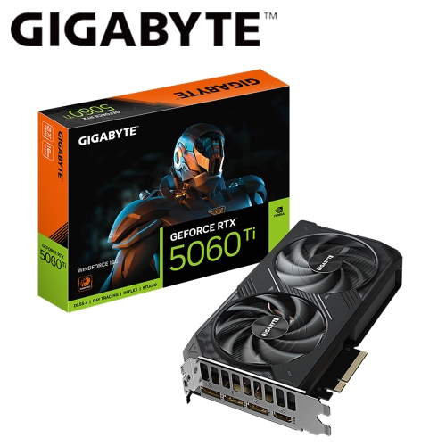 技嘉 N506TWF2-16GD RTX 5060 Ti WINDFORCE 16G(2572Mhz/16G DDR7/1H3DP/20.8cm/雙風扇/註4年)
