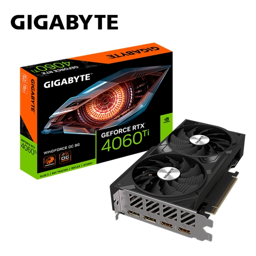 技嘉 N406TWF2OC-8GD 4060 Ti WINDFORCE OC 8G(2550Mhz/2H2DP/20.1cm/雙風扇/註4年)