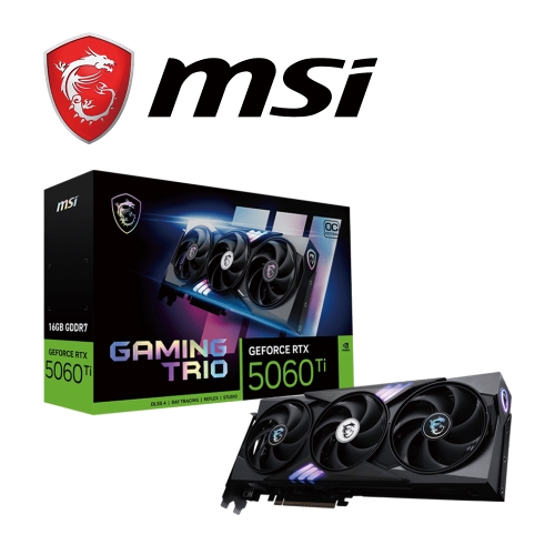 微星 RTX5060TI 16G GAMING TRIO OC(2662MHz/1H/3DP/30cm/三風扇)