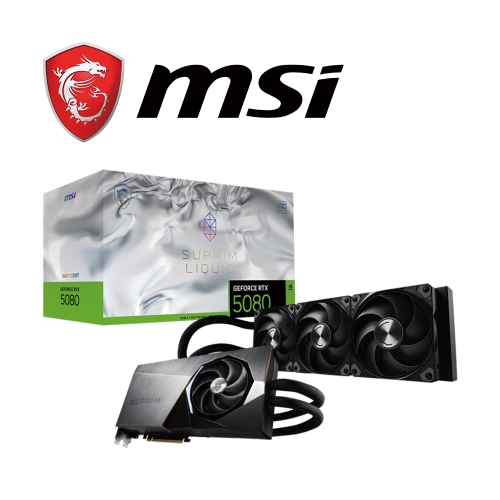 微星 RTX5080 16G SUPRIM LIQUID SOC(2760MHz/1H3DP/28cm/三風扇+水冷)