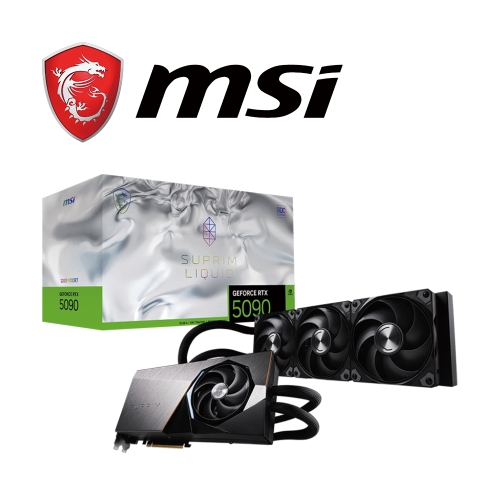 (限搭整機)洽門市!!微星 RTX5090 32G SUPRIM LIQUID SOC(2580Mhz/32G GDDR7/1H3DP/28cm/水冷)