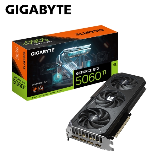 技嘉 N506TGAMING OC-16GD RTX 5060 Ti GAMING OC 16G(2647Mhz/16G DDR7/1H3DP/28.1cm/三風扇/註5年)