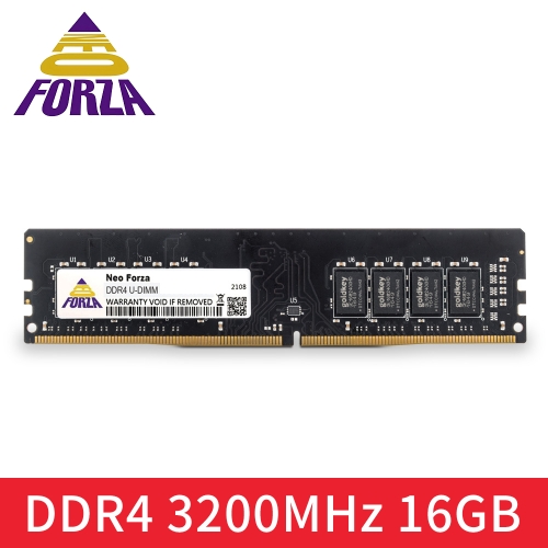 搭4060/4060TI顯示卡，Neo Forza 凌航 16G DDR4-3200MHz 記憶體 終身保固 1:1